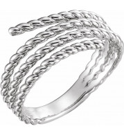 14K White Rope Ring - 51693101P