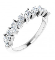 14K White 3/4 CTW Diamond Anniversary Band - 123915600P