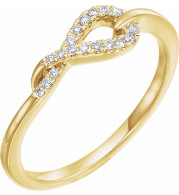 14K Yellow 1/10 CTW Diamond Knot Ring - 65245560000P