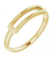 14K Yellow Open Bar Ring - 51742102P