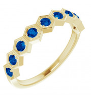 14K Yellow Blue Sapphire Stackable Ring - 71876671P