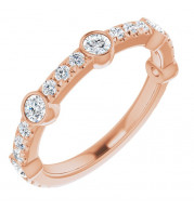 14K Rose 3/4 CTW Diamond Anniversary Band - 123606602P