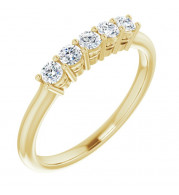 14K Yellow 2.5 mm Round 1/3 CTW Diamond Anniversary Band - 123844709P