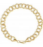 14K Yellow 5.7 mm Double Link Charm 7.25 Bracelet - 6516301000P