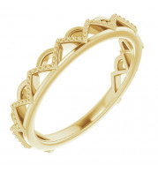 14K Yellow Stackable Crown Ring - 51891102P