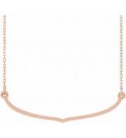 14K Rose Freeform Bar 16-18 Necklace - 86618602P