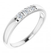 14K White 1/5 CTW Diamond French-Set Anniversary Band - 124030602P