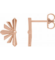 14K Rose Starburst Earrings - 87028602P
