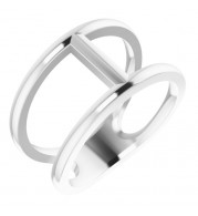 14K White 11.3 mm Negative Space Ring - 51643101P