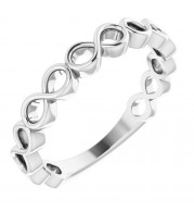 14K White Infinity Stackable Ring - 51703101P