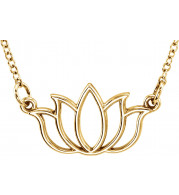 14K Yellow Tiny Poshu00ae Lotus 16-18 Necklace - 857931000P
