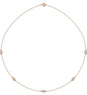 14K Rose 1/2 CTW Diamond 5-Station 18 Necklace - 6857760012P
