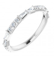 14K White 3/8 CTW Diamond French-Set Anniversary Band - 123608600P