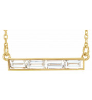 14K Yellow 1/2 CTW Diamond Bar Necklace - 863616005P
