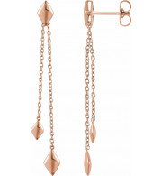 14K Rose Chain Earrings - 65233960002P