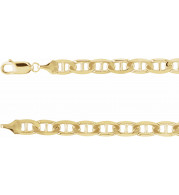 14K Yellow 6 mm Curbed Anchor 8.5 Bracelet - CH628287938P
