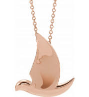 14K Rose Holy Spirit Dove 16-18 Necklace - R45402602P