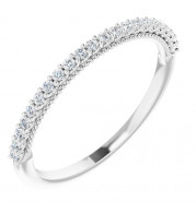 14K White 1/6 CTW Diamond Band - 123257612P