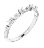 14K White 1/6 CTW Diamond Anniversary Band - 124217600P
