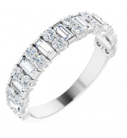 14K White 9/10 CTW Diamond Anniversary Band - 123837600P