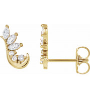14K Yellow 1/4 CTW Diamond Earring Climbers - 86946601P