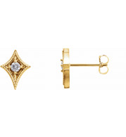 14K Yellow 1/8 CTW Diamond Geometric Earrings - 86466601P