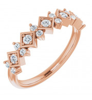 14K Rose 1/3 CTW Five-Stone Diamond Anniversary Band - 124098602P