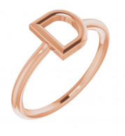 14K Rose Initial D Ring - 51895121P