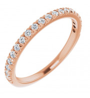 14K Rose 1/4 CTW Diamond French-Set Anniversary Band - 1238836002P