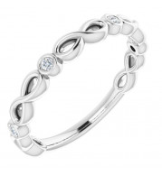 14K White .06 CTW Diamond Anniversary Band - 123425600P