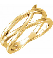 14K Yellow Criss-Cross Ring - 51513102P