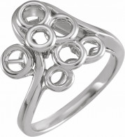 14K White Freeform Ring - 41424516P