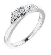 14K White 1/5 CTW Diamond Scattered Ring - 124133600P