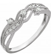 14K White 1/10 CTW Diamond Anniversary Band - 652387100P