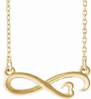 14K Yellow Infinity-Inspired Heart 16-18 Necklace - 86673601P