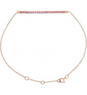 14K Rose Pink Sapphire 8 Bracelet - 65108970005P