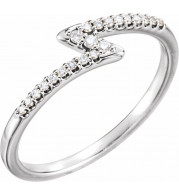 14K White 1/8 CTW Diamond Stackable Ring - 123053600P