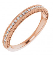 14K Rose 1/10 CTW Diamond Anniversary Band - 123027602P