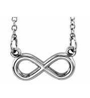 14K White Tiny Poshu00ae Infinity-Inspired 16-18 Necklace - 857951002P