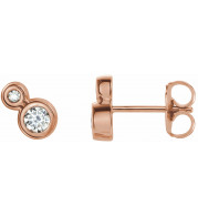 14K Rose 1/5 CTW Diamond Earrings - 868886055P