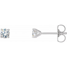 14K White 1/2 CTW Diamond 4-Prong Cocktail-Style Earrings - 297626012P