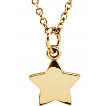 14K Yellow Tiny Poshu00ae Star 16-18 Necklace - 857851001P