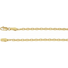 14K Yellow 2.5 mm Diamond-Cut Cable 7 Chain - CH525242078P