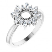 14K White 3/8 CTW Diamond Circle Ring - 123751600P