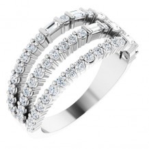 14K White 7/8 CTW Diamond Stacked Ring - 124060600P