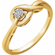 14K Yellow .04 CT Diamond Ring - 65204060002P