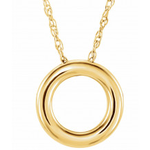 14K Yellow 13 mm Circle 18 Necklace - 863221023P
