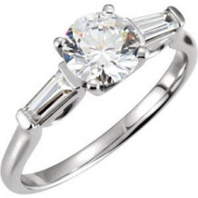 Continuum Sterling Silver 1/4 CTW Diamond Sculptural-Inspired Engagement Ring. Size 7