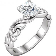 Continuum Sterling Silver 1 CT Diamond Engagement Ring. Size 7