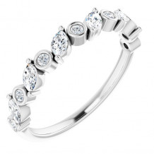 14K White 3/8 CTW Diamond Anniversary Band - 123575600P